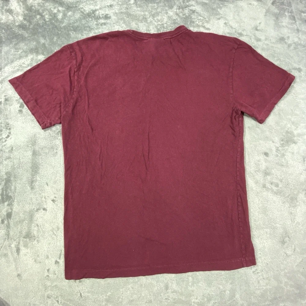 Vintage‎ Polo Ralph Lauren T Shirt Small Mens  Red Wine Casual All Cotton Crew